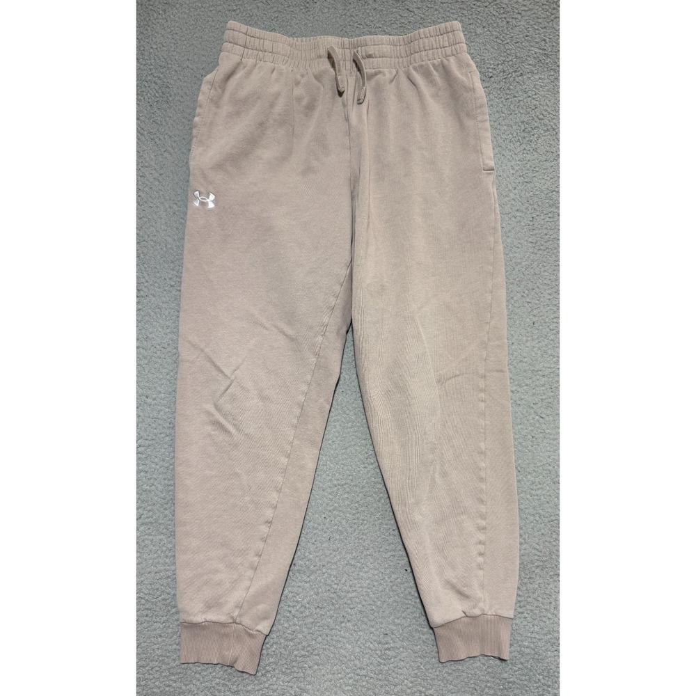 Under Armour Rival Fleece joggers Mens Large Beige